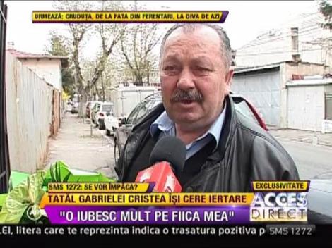 Tatal Gabrielei Cristea, la poarta fiicei sale dupa 20 de ani de despartire