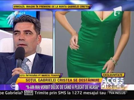Marcel Toader se destainuie: "Mi-a fost greu sa o vad plangand la TV"