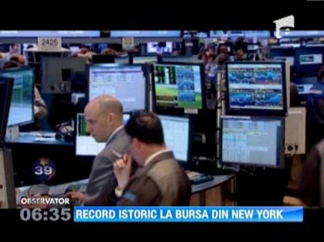 Indicele Dow Jones, de la Bursa din New York a atins, un nou maxim istoric