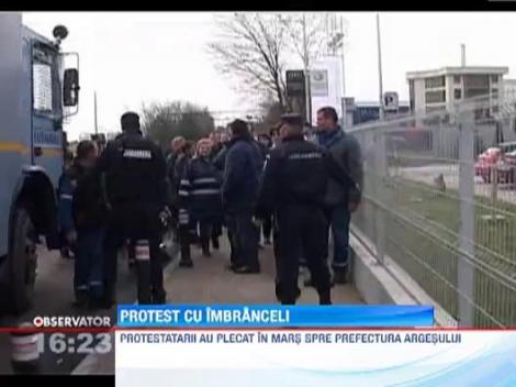 Proteste cu imbranceli pe platforma Arpechim