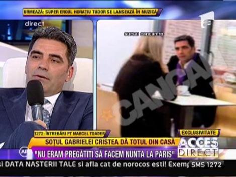 Marcel Toader: "Nu am sarutat-o pe blonda. Gabi stia unde sunt"