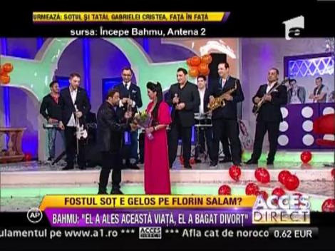 Florin Salam i-a furat, in direct, Adrianei Bahmuteanu un sarut