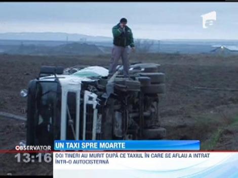 Accident teribil in Botosani! Doi oameni aflati intr-un taxi au murit