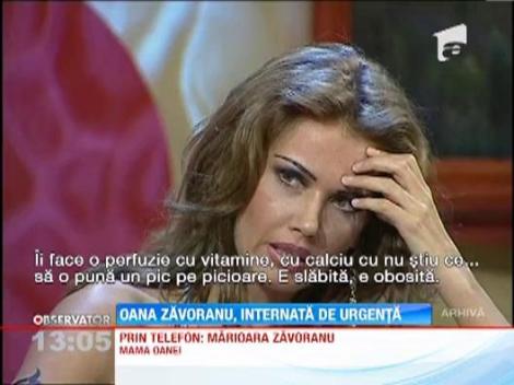 Oana Zavoranu a ajuns din nou la spital