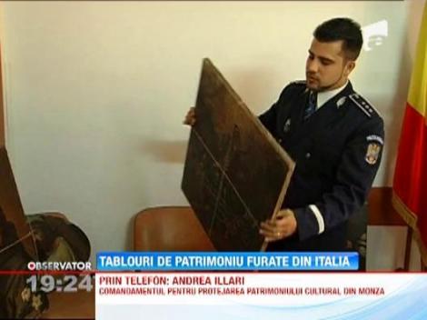 UPDATE / 40 de tablouri si icoane furate din mai multe biserici din Italia au fost gasite in casa unui barbat din Sibiu