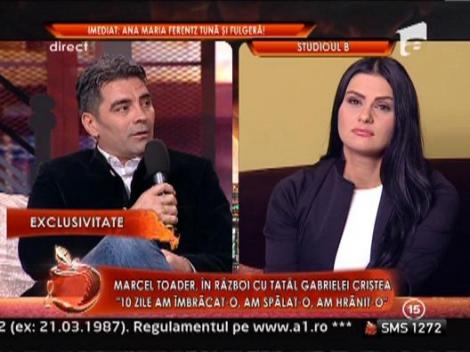 Marcel Toader: "Relatia cu Gabi Cristea este o dezamagire"