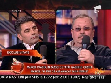 Tatal Gabrielei Cristea: "Marcel Toader m-a amenintat ca ma intinde pe gard"