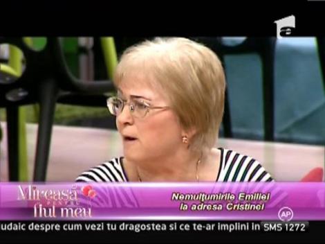 Emilia: "Nu voiam ca fiul meu sa aleaga o partenera pe care sa o creasca!"