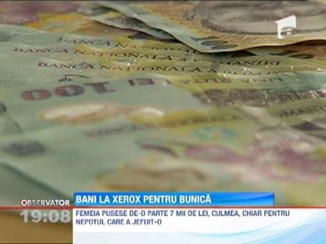 Bani la xerox pentru bunica