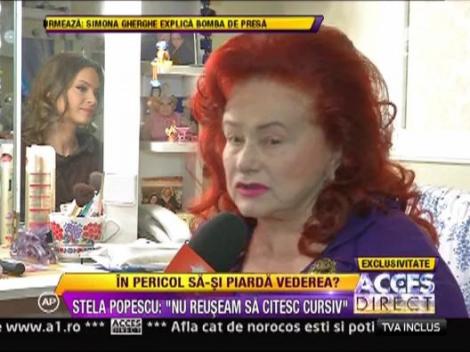 Stela Popescu: "Nu reuseam sa citesc cursiv. Dupa operatie vad perfect"