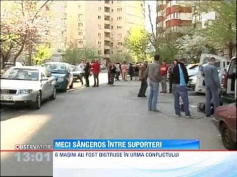 IMAGINI SOCANTE! Sanctiuni in urma luptelor de strada dintre suporterii stelisti si rapidisti