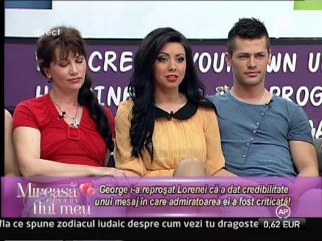 Lorena, criticata de George pentru naivitatea ei