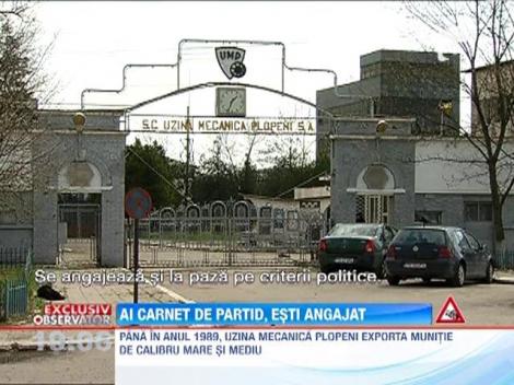 Uzina de armament de la Plopeni face angajari in baza apartenentei candidatului la un partid politic