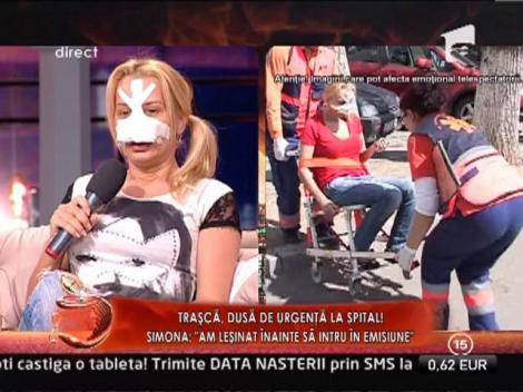 Simona Trasca a ajuns din nou la spital