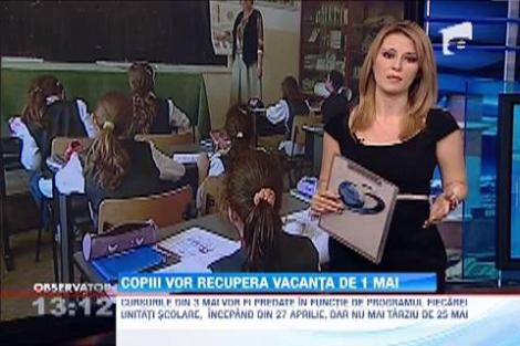 Elevii vor recupera in weekend orele de curs din zilele de 2 si 3 mai