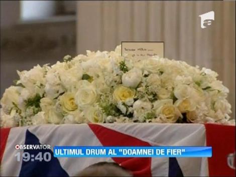 UPDATE / Margaret Thatcher, condusa pe ultimul drum de catre cei mai puternici lideri ai lumii