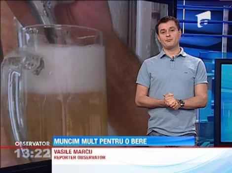 STUDIU: Un roman munceste 24 de minute ca sa plateasca o bere