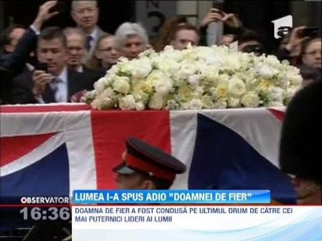 Margaret Thatcher, condusa pe ultimul drum de catre cei mai puternici lideri ai lumii