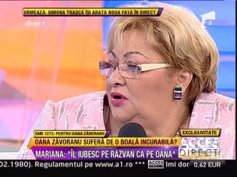 Mariana Zavoranu: "Razvan sufera odata cu Oana"