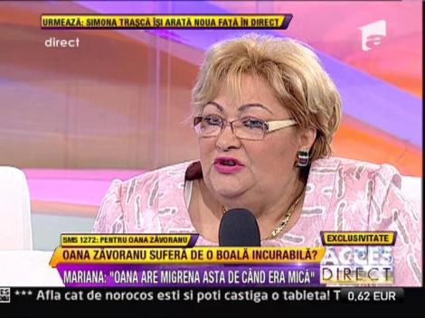 Mariana Zavoranu: "Nu mai sport sa o vad pe Oana pe targa"