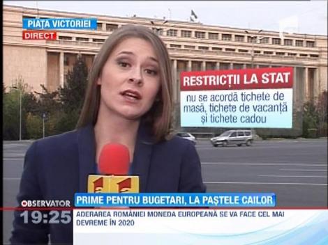 Bugetarii nu primesc prime de Paste