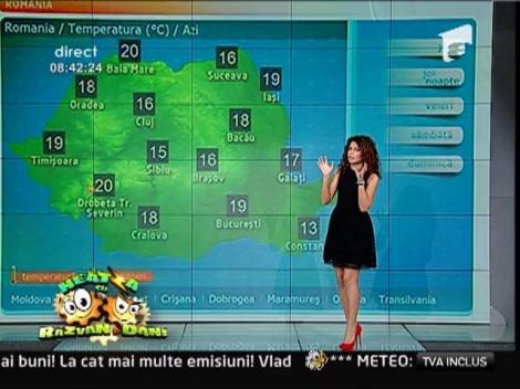 Elena Dumitrescu, candidata "Vecina de la Neatza", prezinta rubrica Meteo