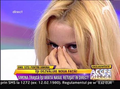Simona Trasca si-a aratat nasul retusat la Acces Direct