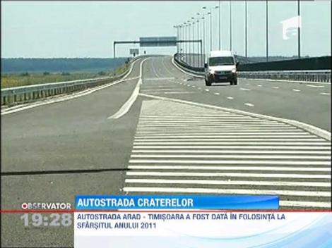 Sant lung de o suta de metri pe autostrada Arad - Timisoara