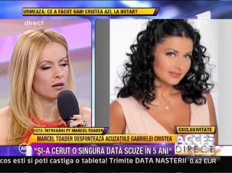 Marcel Toader: "Nu i-am zis Gabrielei sa plece din casa, ci doar sa fie mai ordonata"