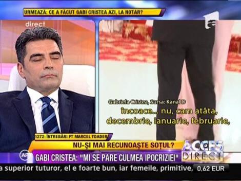 Marcel Toader, despre relatia cu Gabriela Cristea: "In casa nici nu ne salutam"
