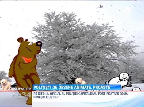 Politistii de la Serviciul de Analiza si Prevenire a Criminalitatii s-au apucat desene animate