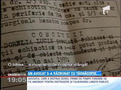 Un avocat din Iasi a distrus o firma de pompe funebre cu tarnacopul