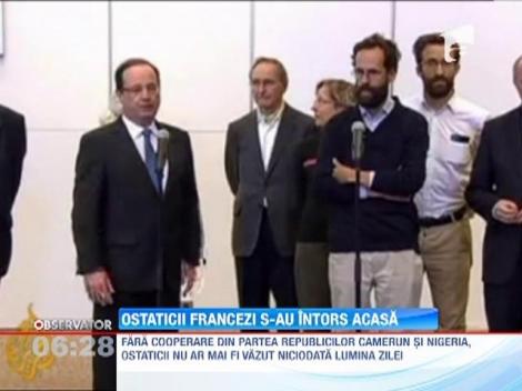 Ostatici francezi luati ostatici de islamisti s-au intors acasa