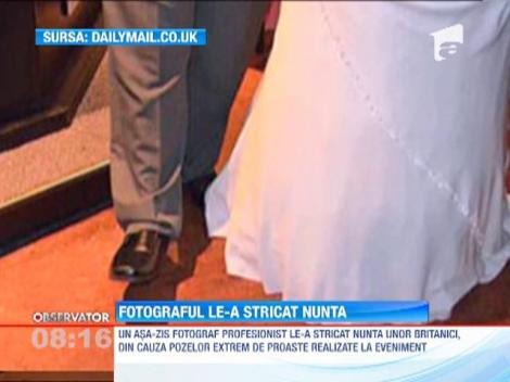 Ghinion pentru un cuplu din Marea Britanie! Fotograful le-a distrus ziua nuntii!