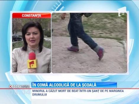 Un elev din Constanta a baut pana cand a cazut intr-un sant de pe marginea drumului