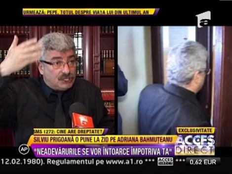 Silviu Prigoana o pune la zid pe Adriana Bahmuteanu