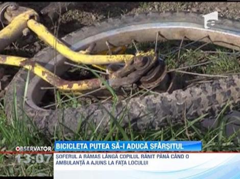 Copil de 10 ani izbit in plin de o masina