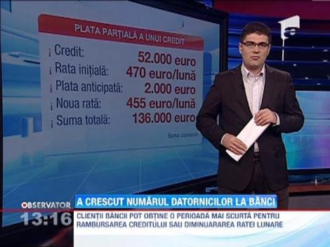 A crescut numarul datornicilor la banci