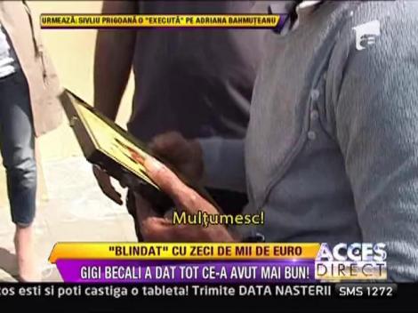 Gigi Becali a impartit sute de lei de Sfantul Gheorghe