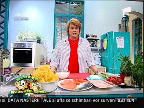 Tagliatelle cu somon