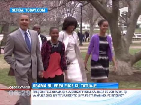 Barack Obama nu isi doreste ca fiicele sale sa se tatueze