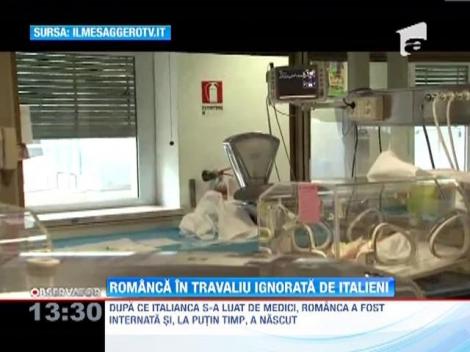 Italia: O romanca in travaliu a fost ignorata timp de patru ore intr-un spital din Roma