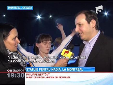 Nadia Comaneci, infatisata intr-o statuie de ceara la un muzeu din Montreal