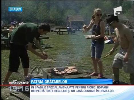 Romania a fost astazi patria gratarelor. Mii de oameni au petrecut la iarba verde cu mititei si bere