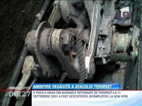 O piesa a unuia din avioanele care au lovit Turnurile Gemene, in 11 septembrie, descoperita dupa 12 ani