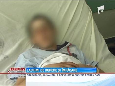 Alexandru, baiatul cu picioarele amputate de tren, a fost vizitat de parinti