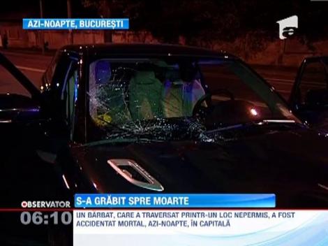 O traversare neregulamentara i-a adus sfarsitul unui barbat din Capitala