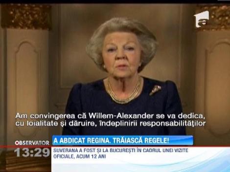 Moment istoric in Olanda: Regina Beatrix a abdicat