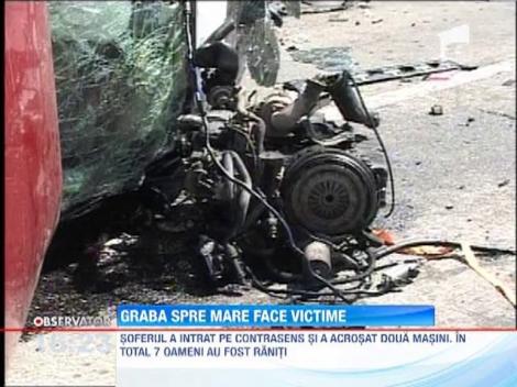 Un mort si sase persoane ranite, in urma unui accident in Constanta