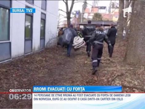 Autoritatile norvegiene au evacuat cu forta 14 rromi dintr-o casa pe care au ocupat-o abuziv